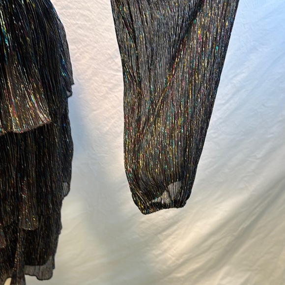 City Studio Black and Silver Long Sleeve Dress - Picture 6 of 12